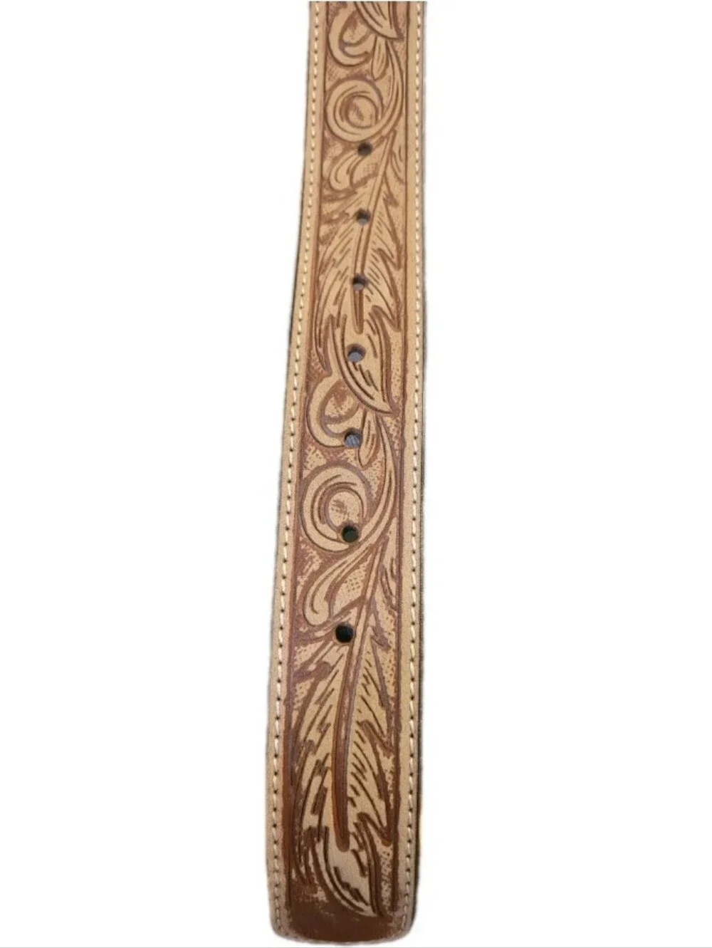 Two Western Leather Belts Embossed Men's Size 32 Cowboy Rodeo NWOT ARIAT & F&L